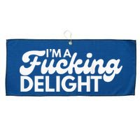 I'm A Fucking Delight Funny Sarcasm (on back) Large Microfiber Waffle Golf Towel