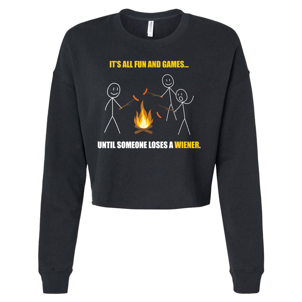 It's All Fun And Games Until Someone Loses A Wiener Gift Cropped Pullover Crew