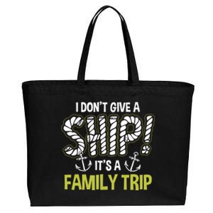 It's A Family Trip Cruise Ship Wear Anniversary Gift Cotton Canvas Jumbo Tote