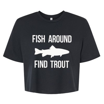 Ish Around Find Trout Bella+Canvas Jersey Crop Tee