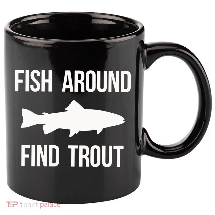 Ish Around Find Trout 11oz C Handle Ceramic Mug