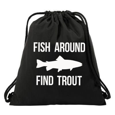 Ish Around Find Trout Drawstring Bag