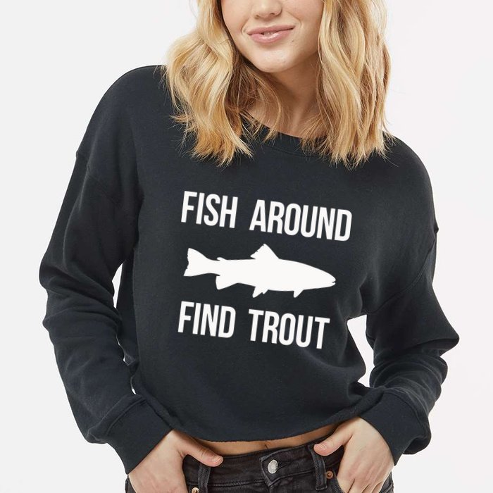 Ish Around Find Trout Cropped Pullover Crew
