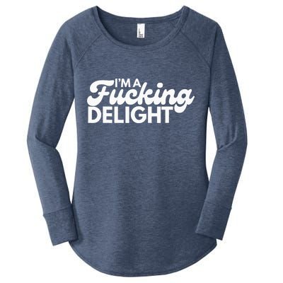 I'm A Fucking Delight Funny Sarcasm Women's Perfect Tri Tunic Long Sleeve Shirt