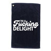 I'm A Fucking Delight Funny Sarcasm Golf Towel