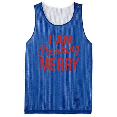 I Am Freaking Merry Xmas Funny Christmas Gift Mesh Reversible Basketball Jersey Tank