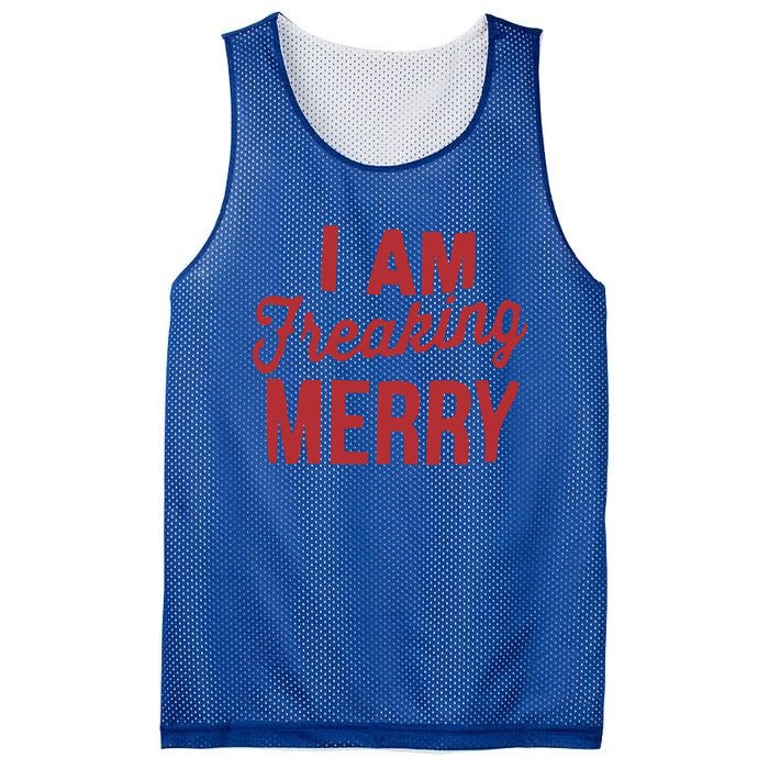 I Am Freaking Merry Xmas Funny Christmas Gift Mesh Reversible Basketball Jersey Tank