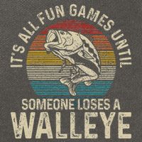 ItS All Fun And Games Until Someone Loses A Walleye Fishing Cotton Canvas Backpack