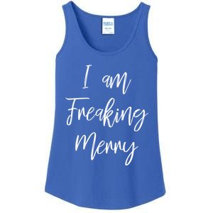 I Am Freaking Merry Funny Christmas Holiday Gift Lt Cute Gift Ladies Essential Tank