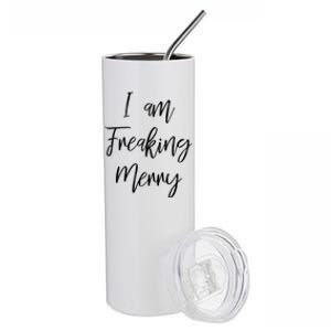 I Am Freaking Merry Funny Christmas Holiday Gift Lt Cute Gift Stainless Steel Tumbler