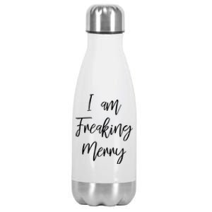 I Am Freaking Merry Funny Christmas Holiday Gift Lt Cute Gift Stainless Steel Insulated Water Bottle