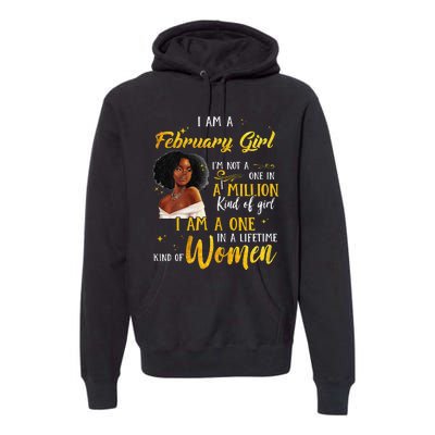 im a february black wo aquarius birthday s Premium Hoodie