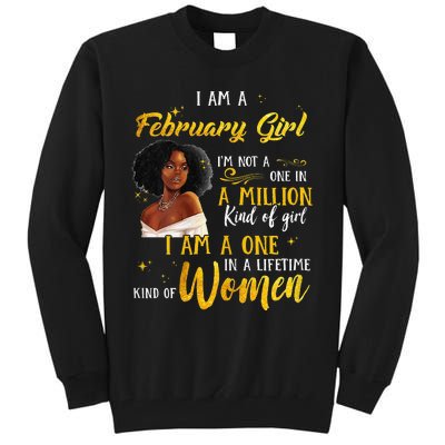 im a february black wo aquarius birthday s Tall Sweatshirt