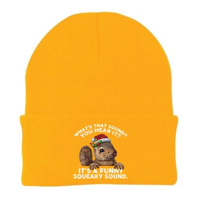 ItS A Funny Squeaky Sound Gift Funny Christmas Squirrel Cool Gift Knit Cap Winter Beanie