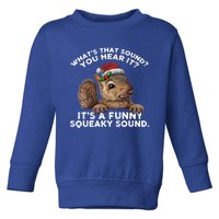 ItS A Funny Squeaky Sound Gift Funny Christmas Squirrel Cool Gift Toddler Sweatshirt