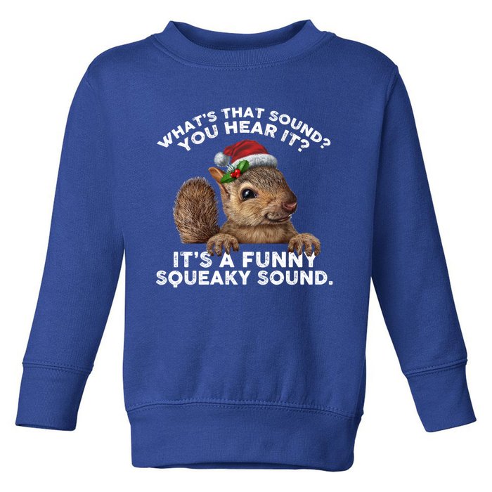 ItS A Funny Squeaky Sound Gift Funny Christmas Squirrel Cool Gift Toddler Sweatshirt