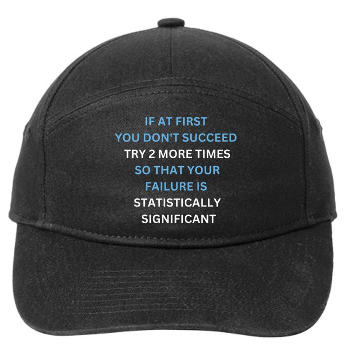 If At First You Don’T Succeed Try 2 More Times 7-Panel Snapback Hat