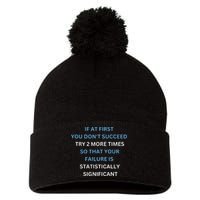 If At First You Don’T Succeed Try 2 More Times Pom Pom 12in Knit Beanie