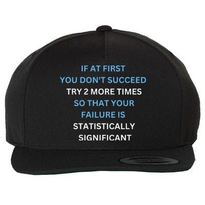 If At First You Don’T Succeed Try 2 More Times Wool Snapback Cap