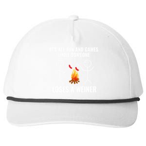 Its All Fun And Games Until Someone Loses A Weiner Funny Meaningful Gift Snapback Five-Panel Rope Hat