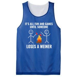 Its All Fun And Games Until Someone Loses A Weiner Funny Meaningful Gift Mesh Reversible Basketball Jersey Tank