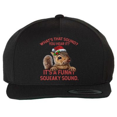 ItS A Funny Squeaky Sound Christmas Squirrel Wool Snapback Cap