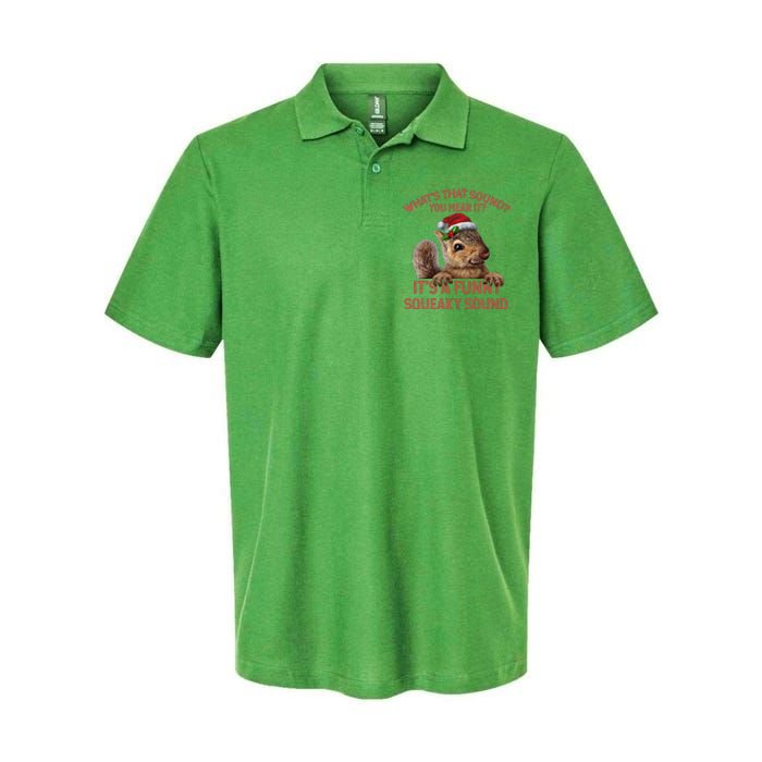 ItS A Funny Squeaky Sound Christmas Squirrel Softstyle Adult Sport Polo