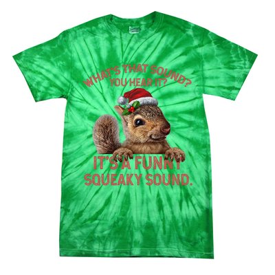 ItS A Funny Squeaky Sound Christmas Squirrel Tie-Dye T-Shirt