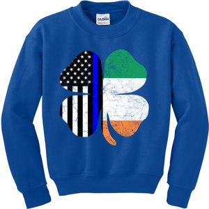 Irish American Flag Police St Patricks Day Saint Paddys Gift Kids Sweatshirt