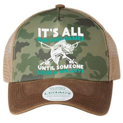 ItS All Fun And Games Until Someone Loses A Walleye Legacy Tie Dye Trucker Hat