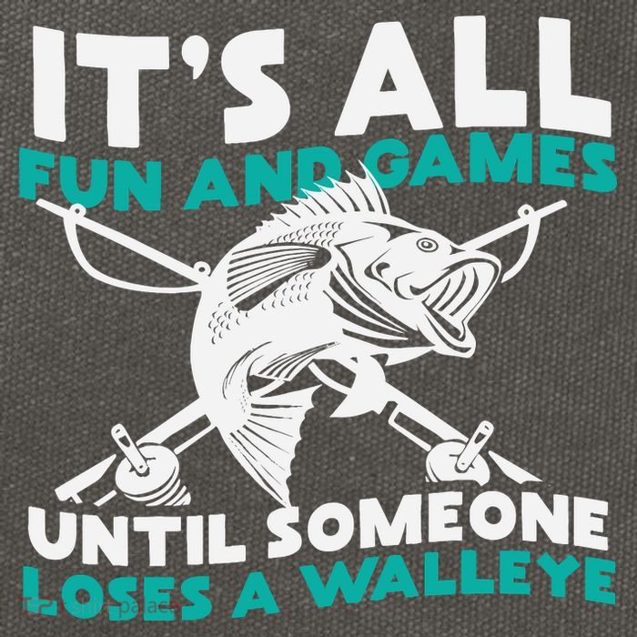ItS All Fun And Games Until Someone Loses A Walleye Cotton Canvas Backpack