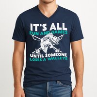 ItS All Fun And Games Until Someone Loses A Walleye V-Neck T-Shirt