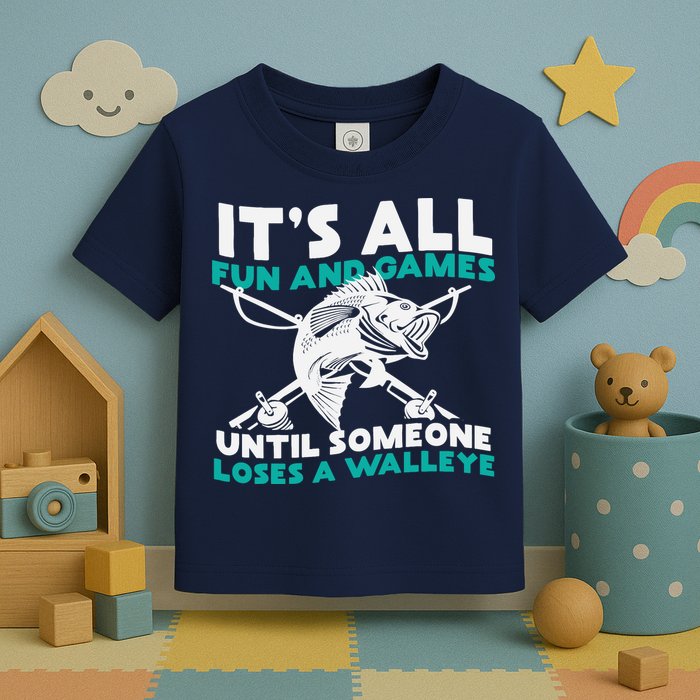 ItS All Fun And Games Until Someone Loses A Walleye Toddler T-Shirt