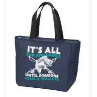 ItS All Fun And Games Until Someone Loses A Walleye Zip Tote Bag