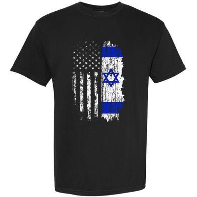 Israeli American Flag Pride Israel Usa Israeli Garment-Dyed Heavyweight T-Shirt