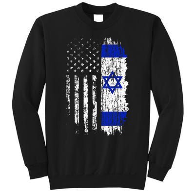 Israeli American Flag Pride Israel Usa Israeli Sweatshirt