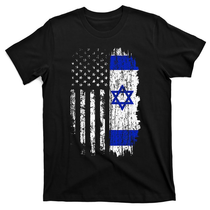 Israeli American Flag Pride Israel Usa Israeli T-Shirt