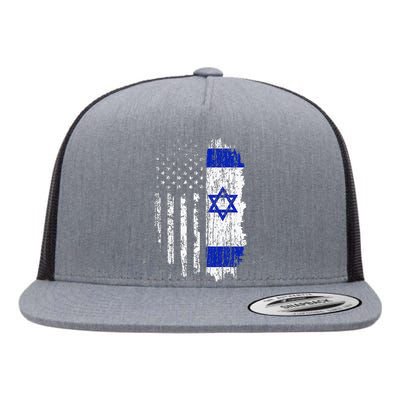 Israeli American Flag Pride Israel Usa Israeli Flat Bill Trucker Hat