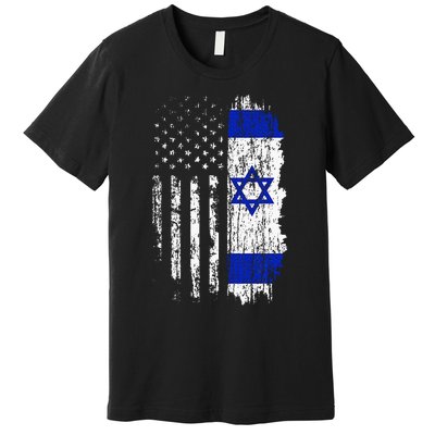 Israeli American Flag Pride Israel Usa Israeli Premium T-Shirt