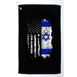 Israeli American Flag Pride Israel Usa Israeli Platinum Collection Golf Towel