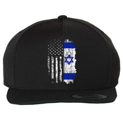 Israeli American Flag Pride Israel Usa Israeli Wool Snapback Cap