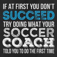 If At First You Don't Succeed Funny Soccer Coach Thank You 7 Panel Mesh Trucker Snapback Hat
