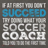 If At First You Don't Succeed Funny Soccer Coach Thank You Cotton Canvas Backpack