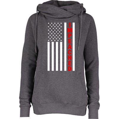 Impeached American Flag Against Donald Trump Merica Gift Womens Funnel Neck Pullover Hood