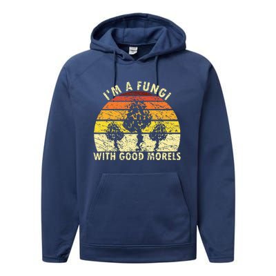 IM A Fungi Funny Mushroom Foraging Fungihunter Performance Fleece Hoodie