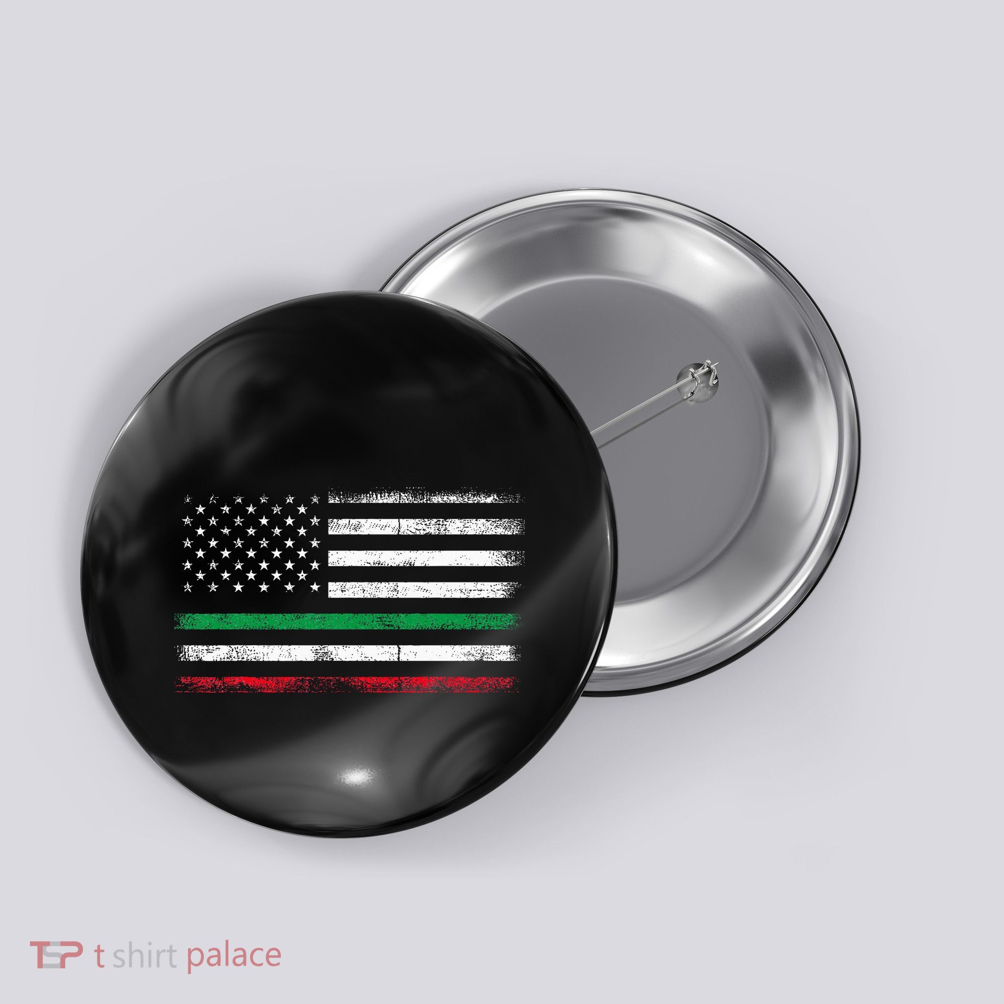 Italian American Flag Italy Flag  Button