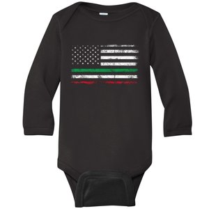 Italian American Flag Italy Flag  Baby Long Sleeve Bodysuit