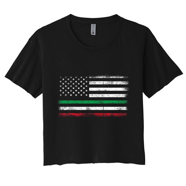 Italian American Flag Italy Flag  Crop Top
