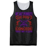 If At First You Don't Concede Try A Gun Mesh Reversible Basketball Jersey Tank