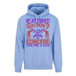 If At First You Don't Concede Try A Gun Unisex Surf Hoodie